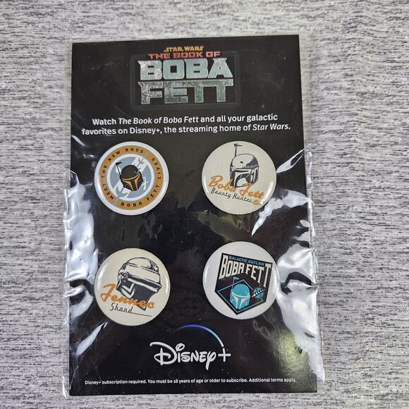 Disney+ STAR WARS Book of Boba Fett Pins Collectible Set Galactic Mandalorian - Picture 1 of 12
